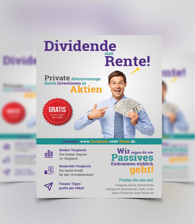 Dividende statt Rente Flyer Werbezettel