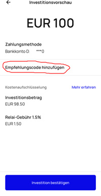 Bitcoin kaufen mit der Relai App