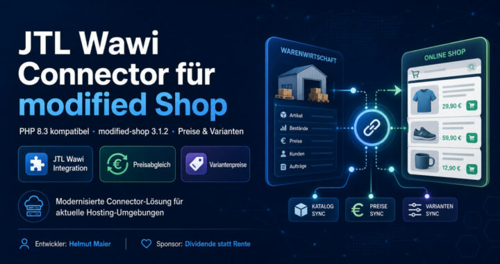 JTL WAWI Connector modified shop software